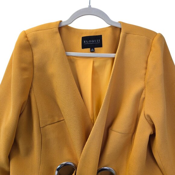 Eloquii Textured Tie Waist Blazer Jacket Size 18 - Picture 4 of 7